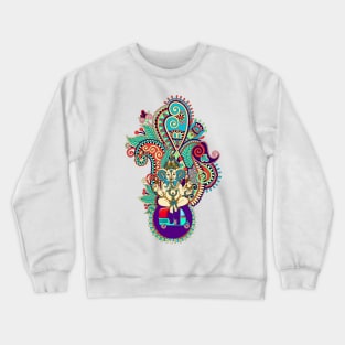 Ganesh Elephant God Paisley and TukTuk Crewneck Sweatshirt